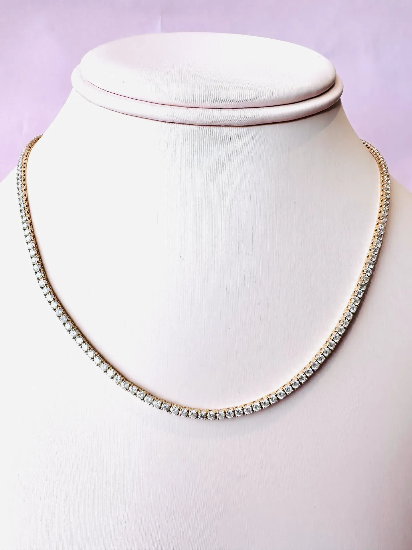 Tennis Necklas Diamond Yellow 4 ct