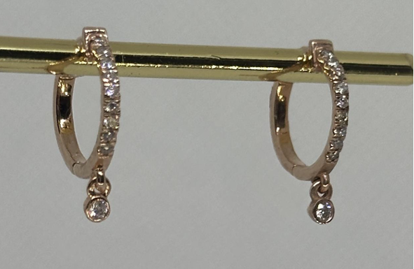 Arracada Diamond Colgante Rose Gold