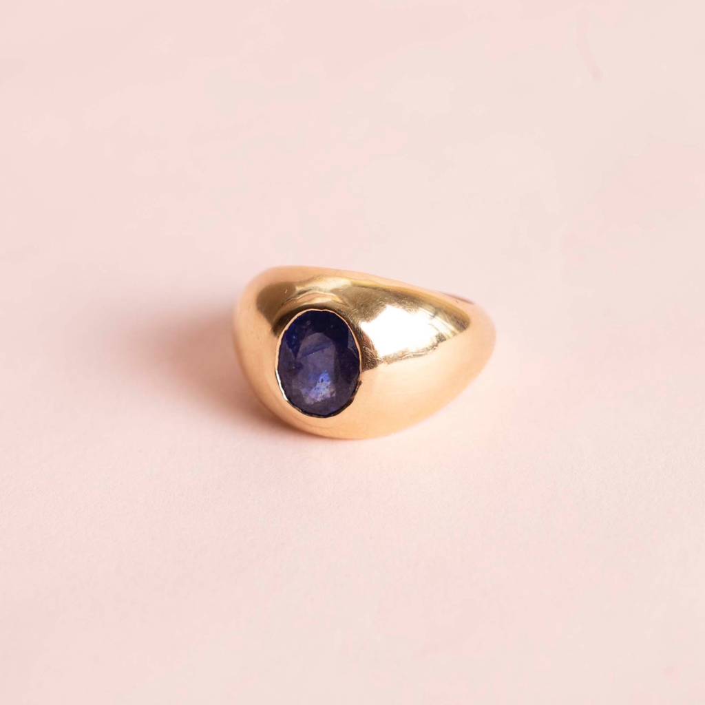 Anillo Sapphire Blue Gold