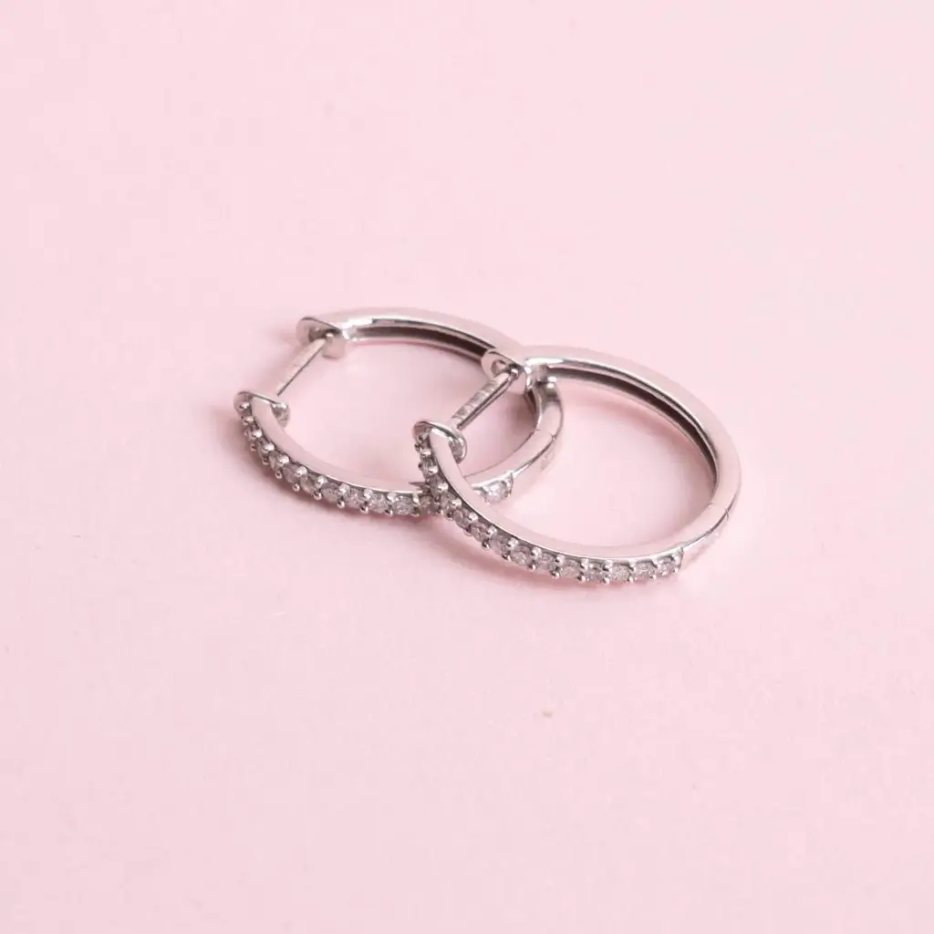 Arracadas white Gold Diamond