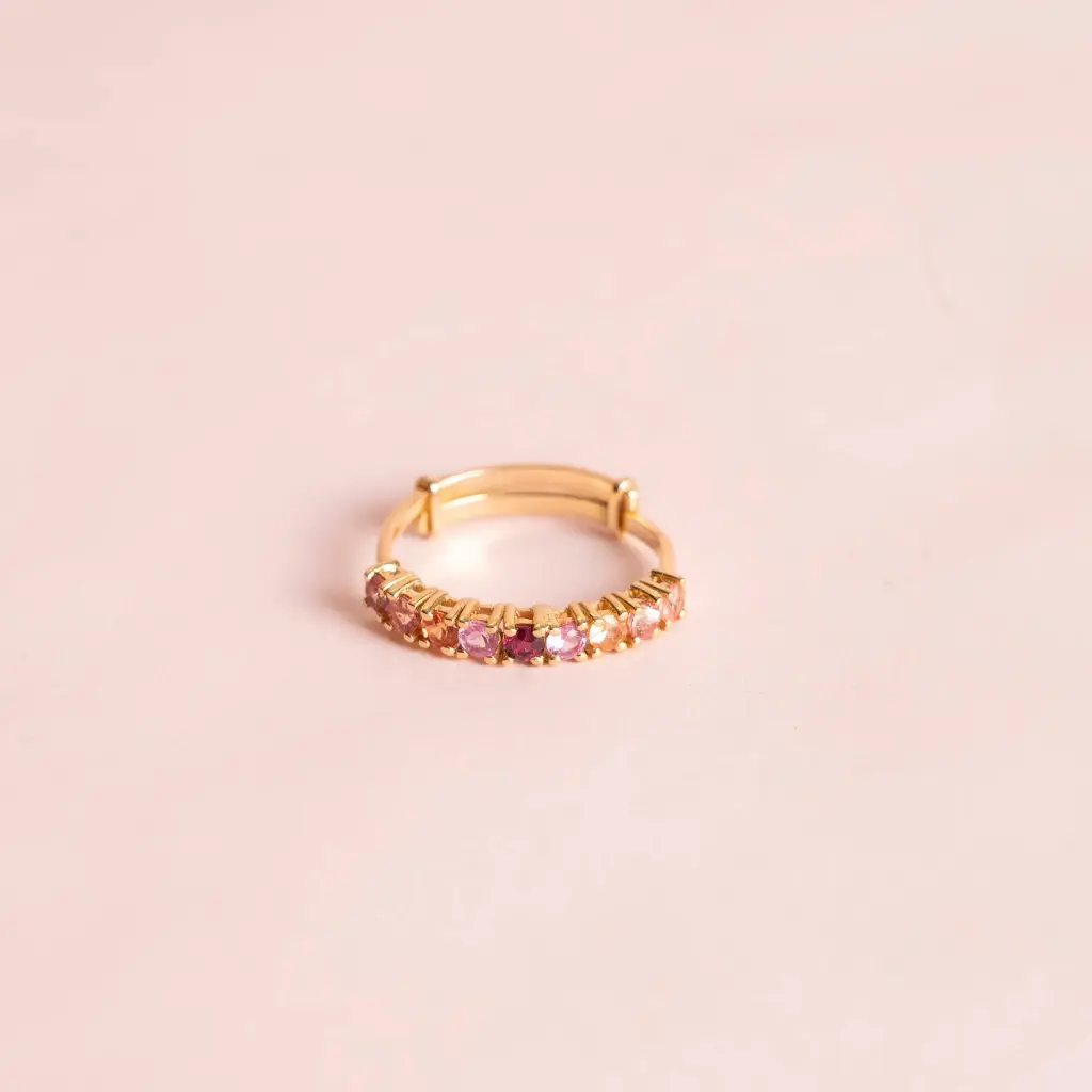 Anillo Sapphire Multicolor Pink