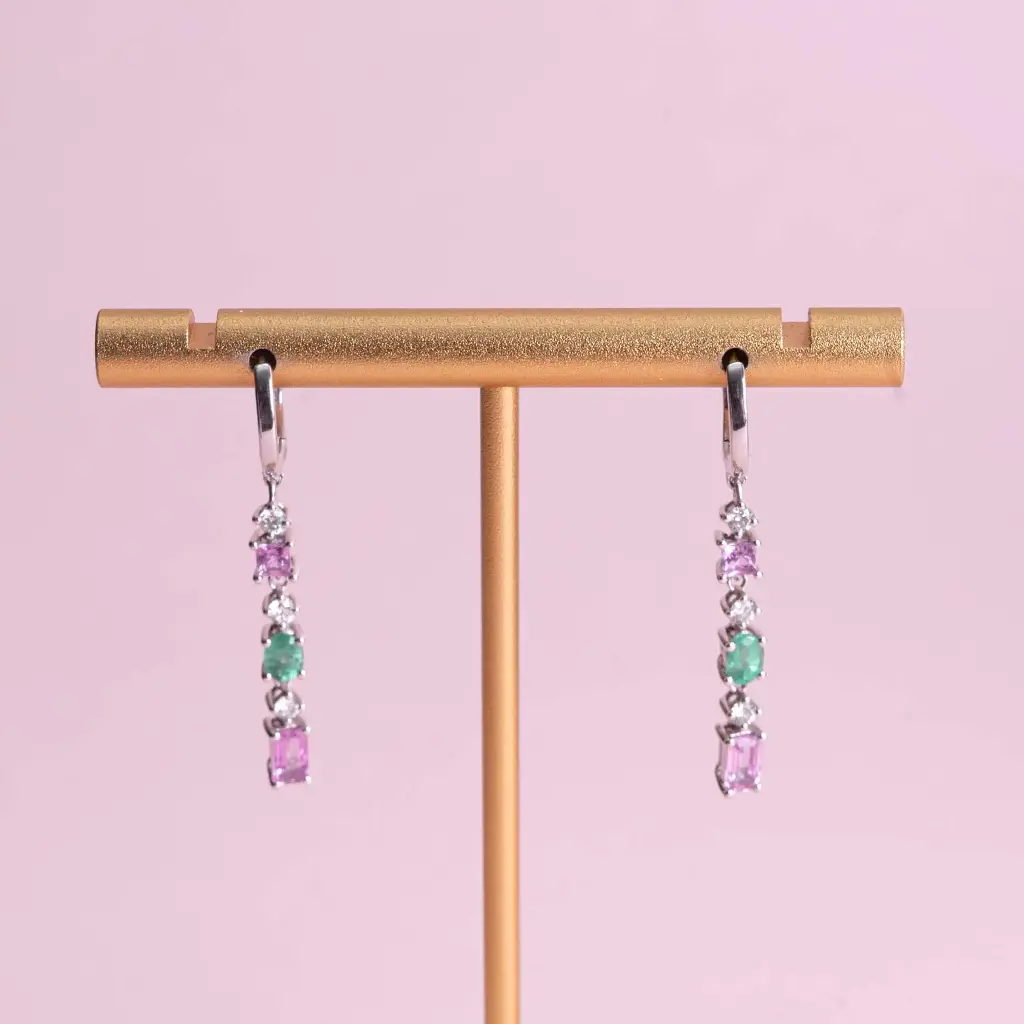 Aretes Sapphire Multicolor Largos