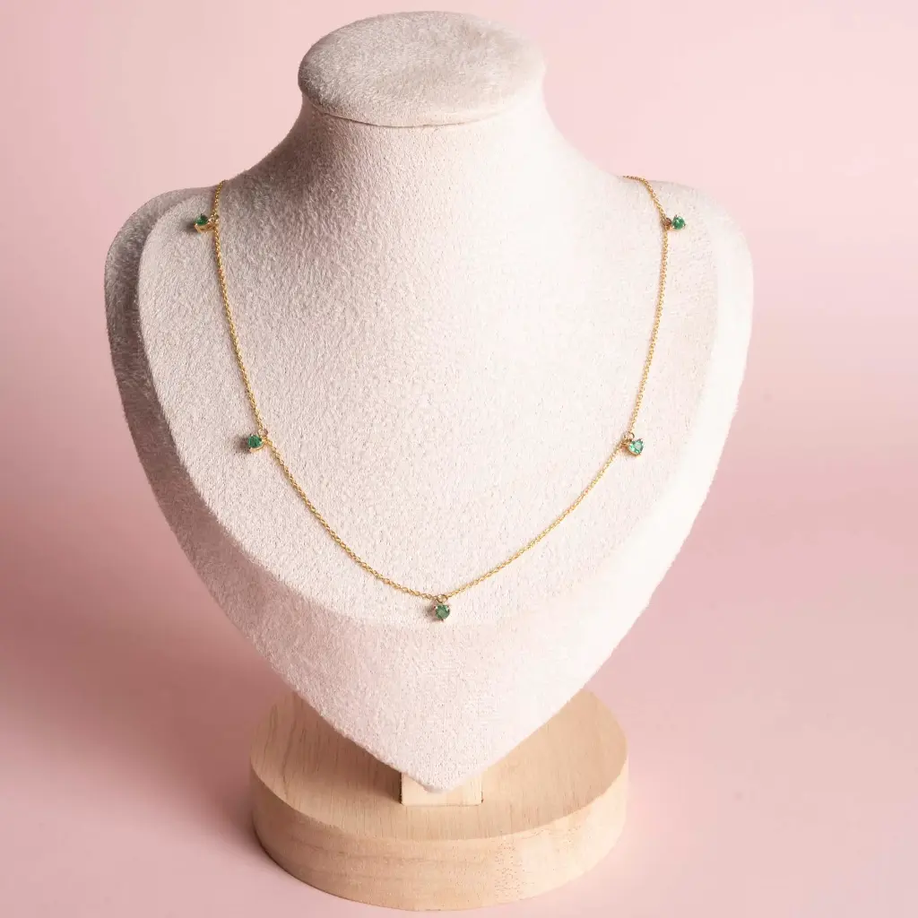 Necklace Emerald Colgantes