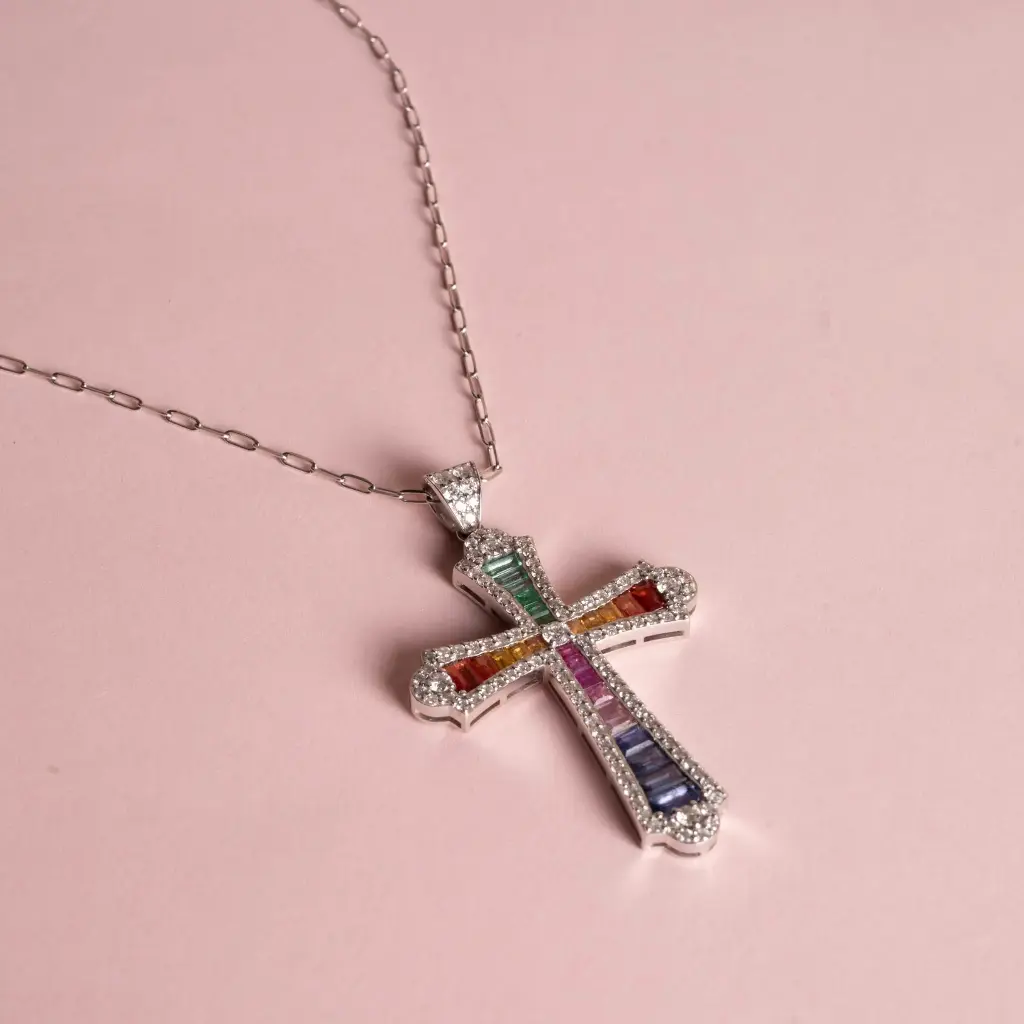 Cruz Diamond Baguette Multicolor Sapphire