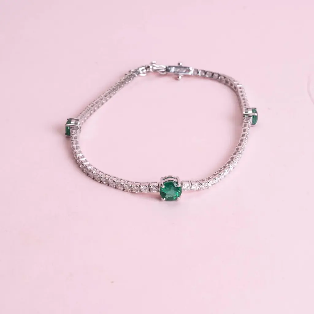 Pulsera Diamonds And Emerald