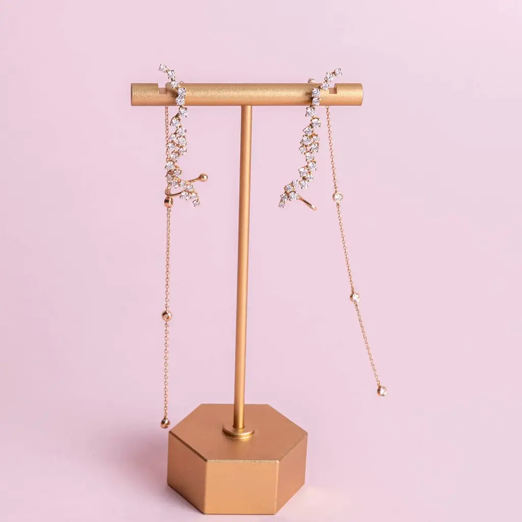 Aretes Guia Diamonds Colagantes