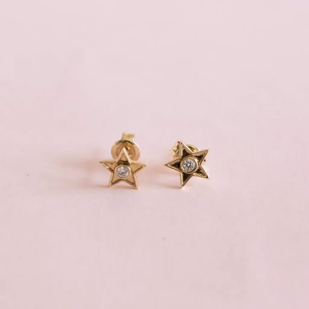 Aretes Star Diamond Yellow