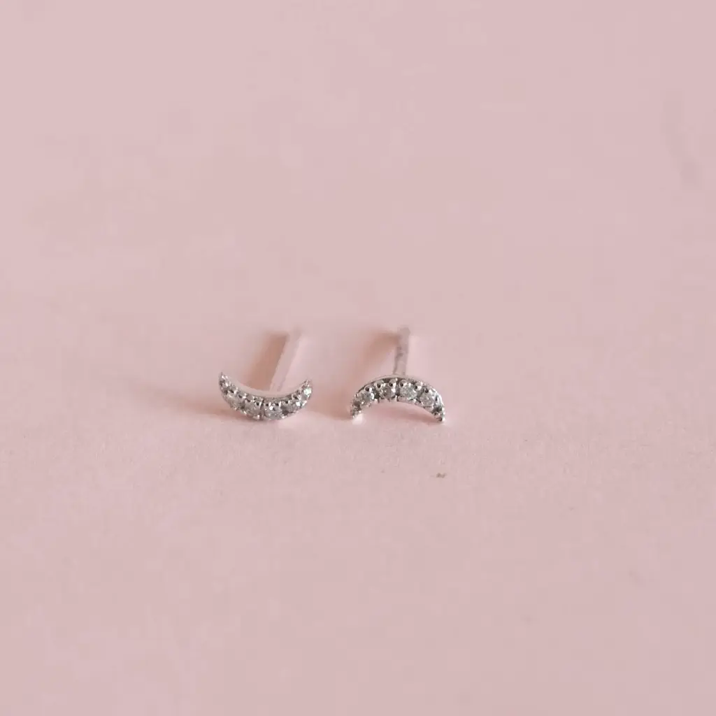 Aretes Moon White Diamonds