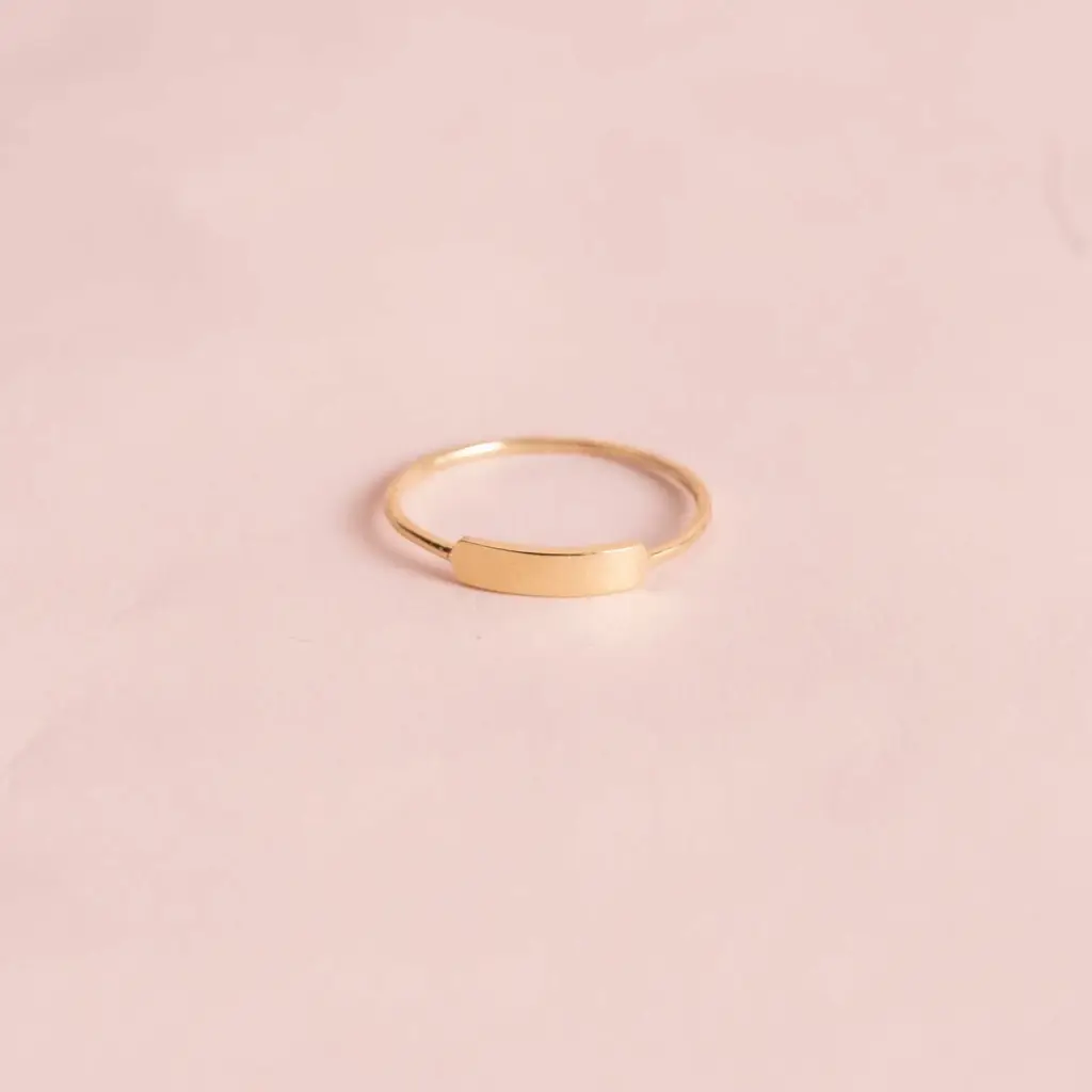 Ring Signa Rect Miniature Engravable