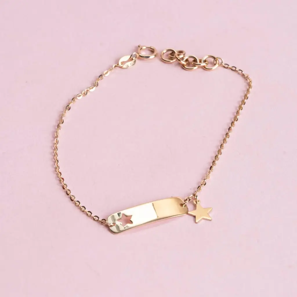 Gold Cut Out Star Engraveable Kid