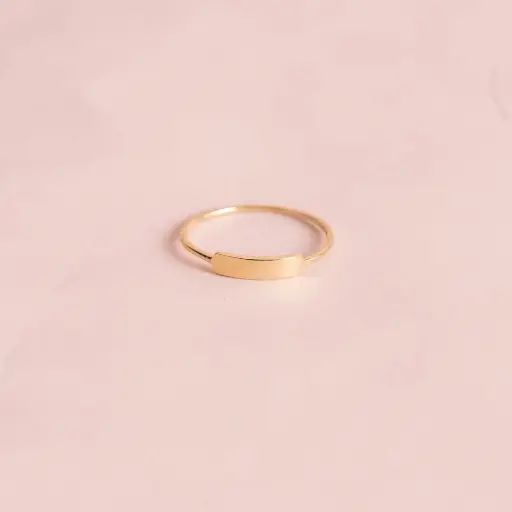 [3200] Ring Signa Rect Miniature Engravable