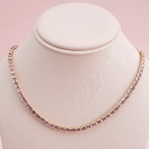 [3760] Riviera Sapphire Pink Square