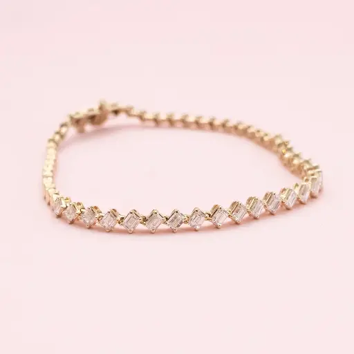 [3820] Pulsera Diamond Baguette