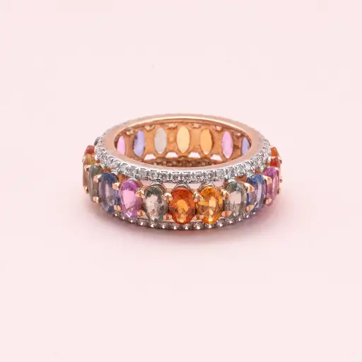 [3826] Anillo Sapphire Colors Diamonds