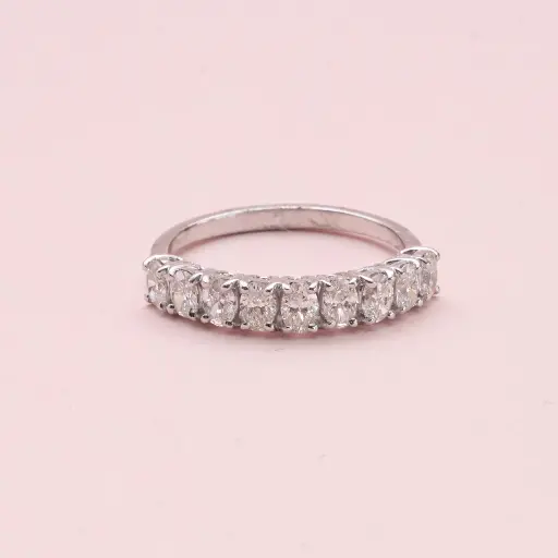 [3871] Anillo Oval Daimond Medio