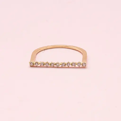[3919] Anillo Plano Diamond Yellow
