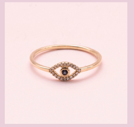 [3978] Anillo Eye Sapphire Blue