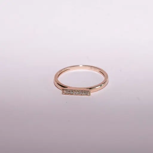 [4194] Anillo Rose Gold Barra Diamond