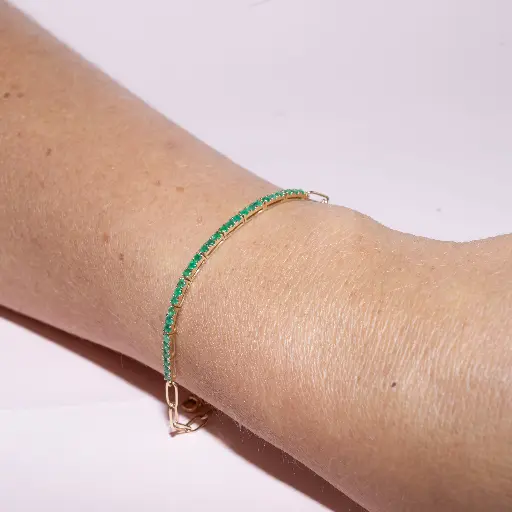 [4200] Pulsera Emerald Clip