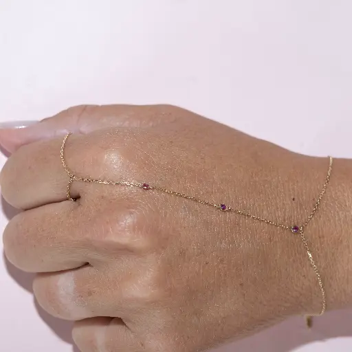 [4213] Pulsera Chain Ruby