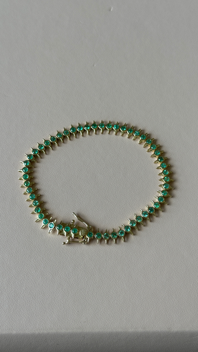 [4330] Pulsera Picos Emerald