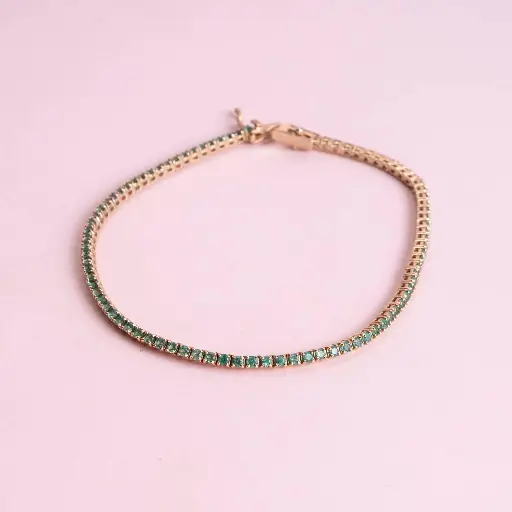[2858] Pulsera Emerald Tennis