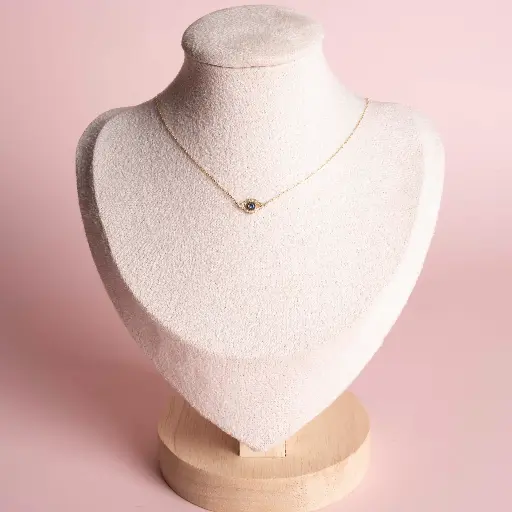 [2955] Necklace Eye Sapphire Blue